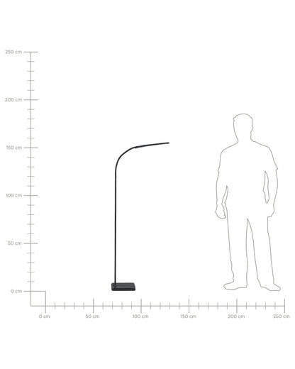  LED Floor Lamp NORMA With Dimmer Metal Black