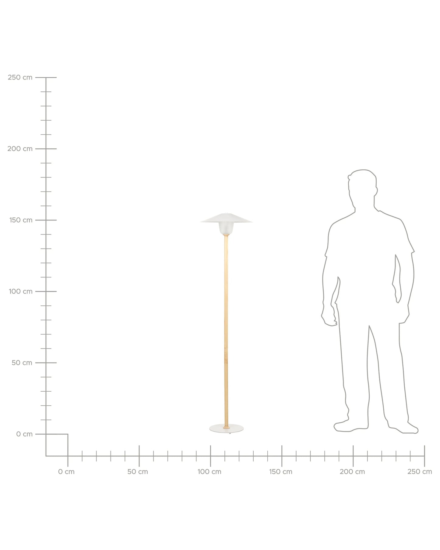  Floor Lamp MOPPY Oak Wood White
