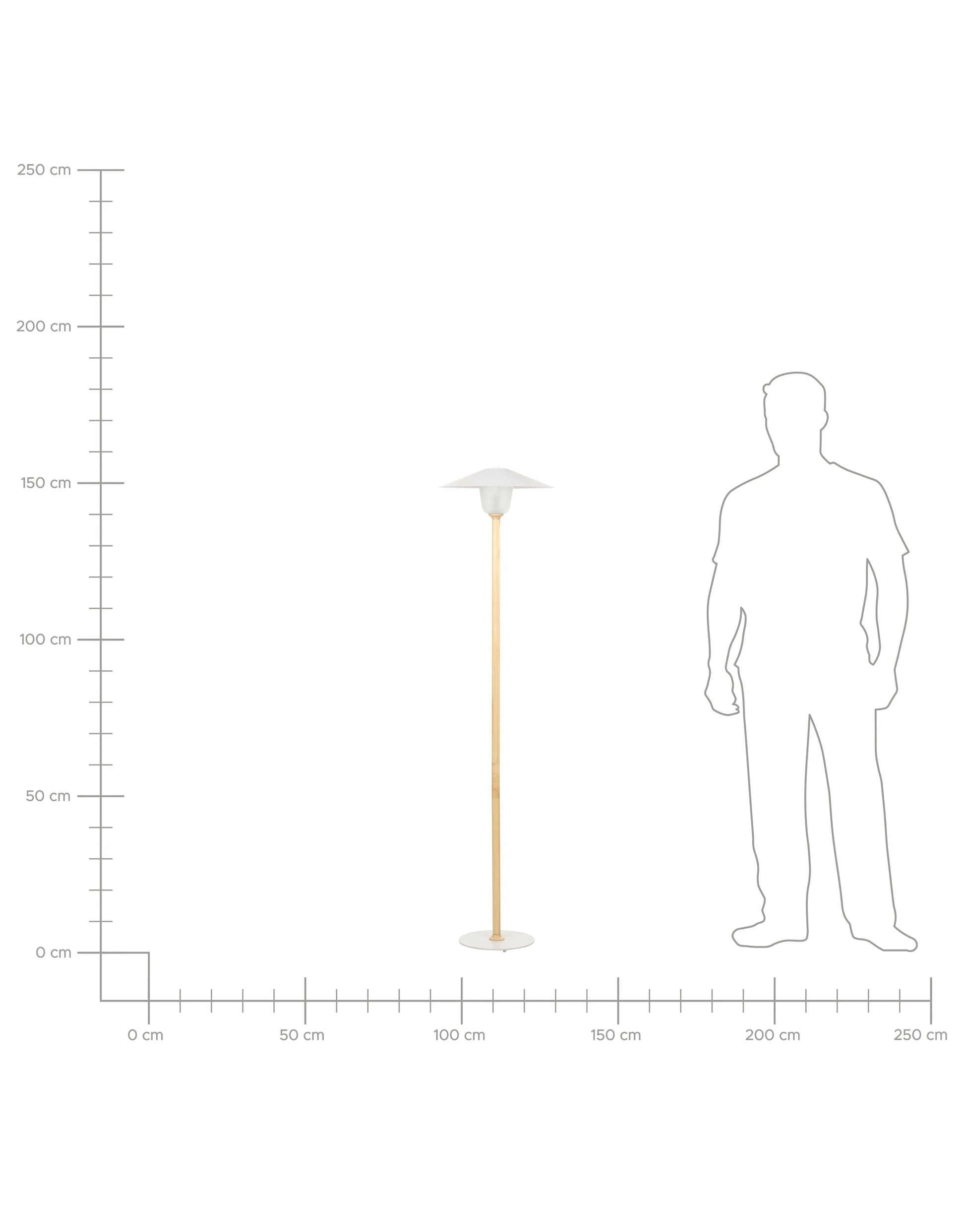  Floor Lamp MOPPY Oak Wood White