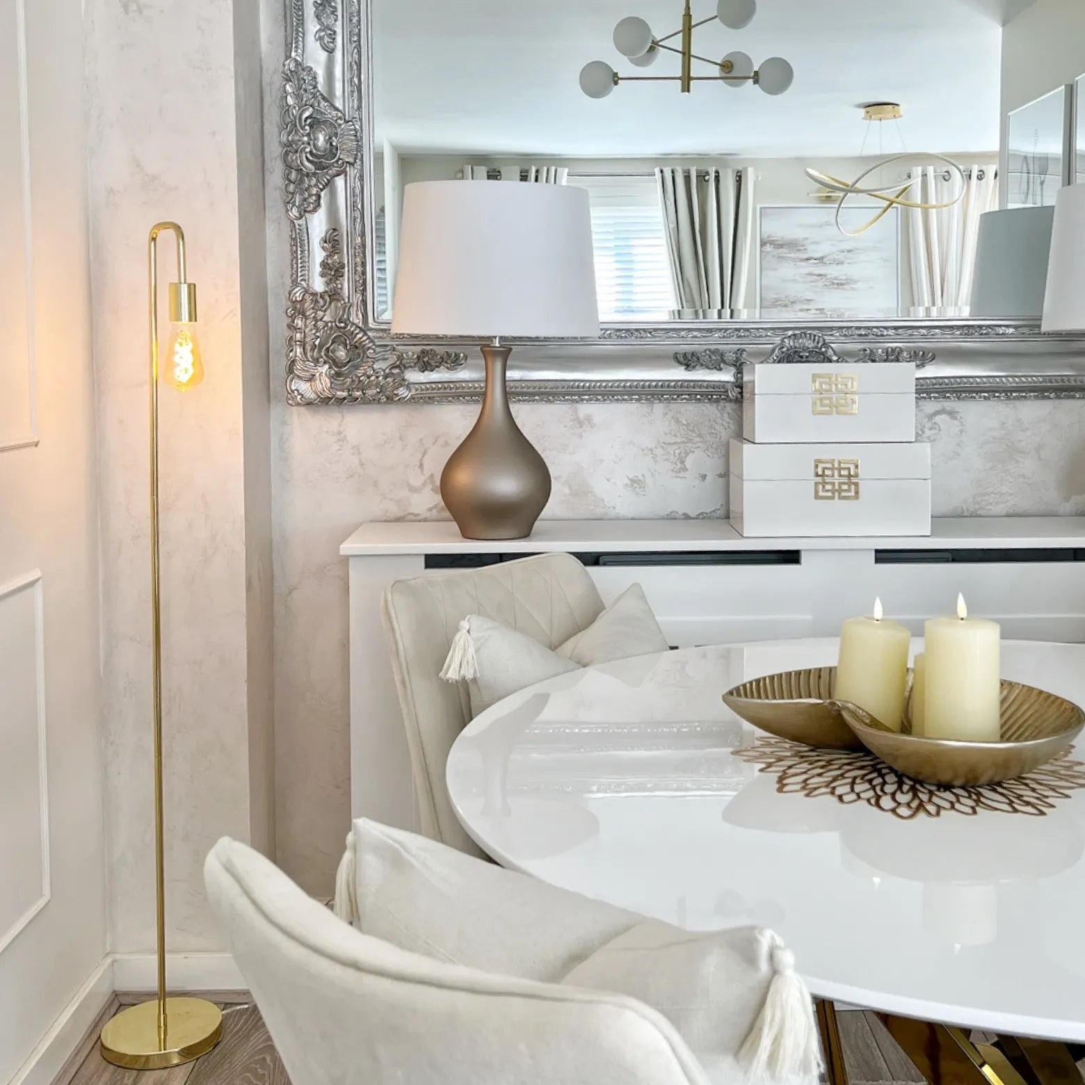  Floor Lamp SAVENA Metal Gold