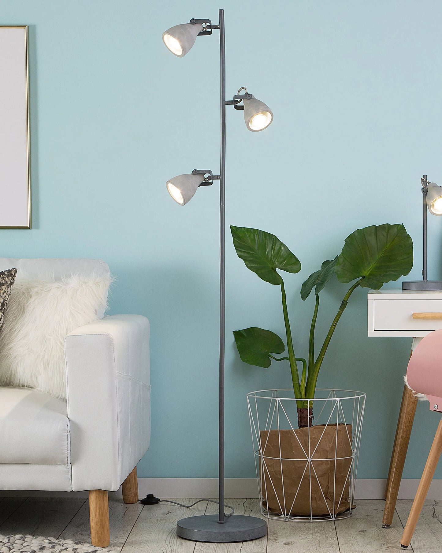  Floor Lamp MISTAGO Adjustable Concrete Grey
