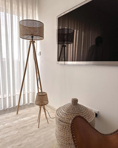  Floor Lamp PENTON Rattan Natural