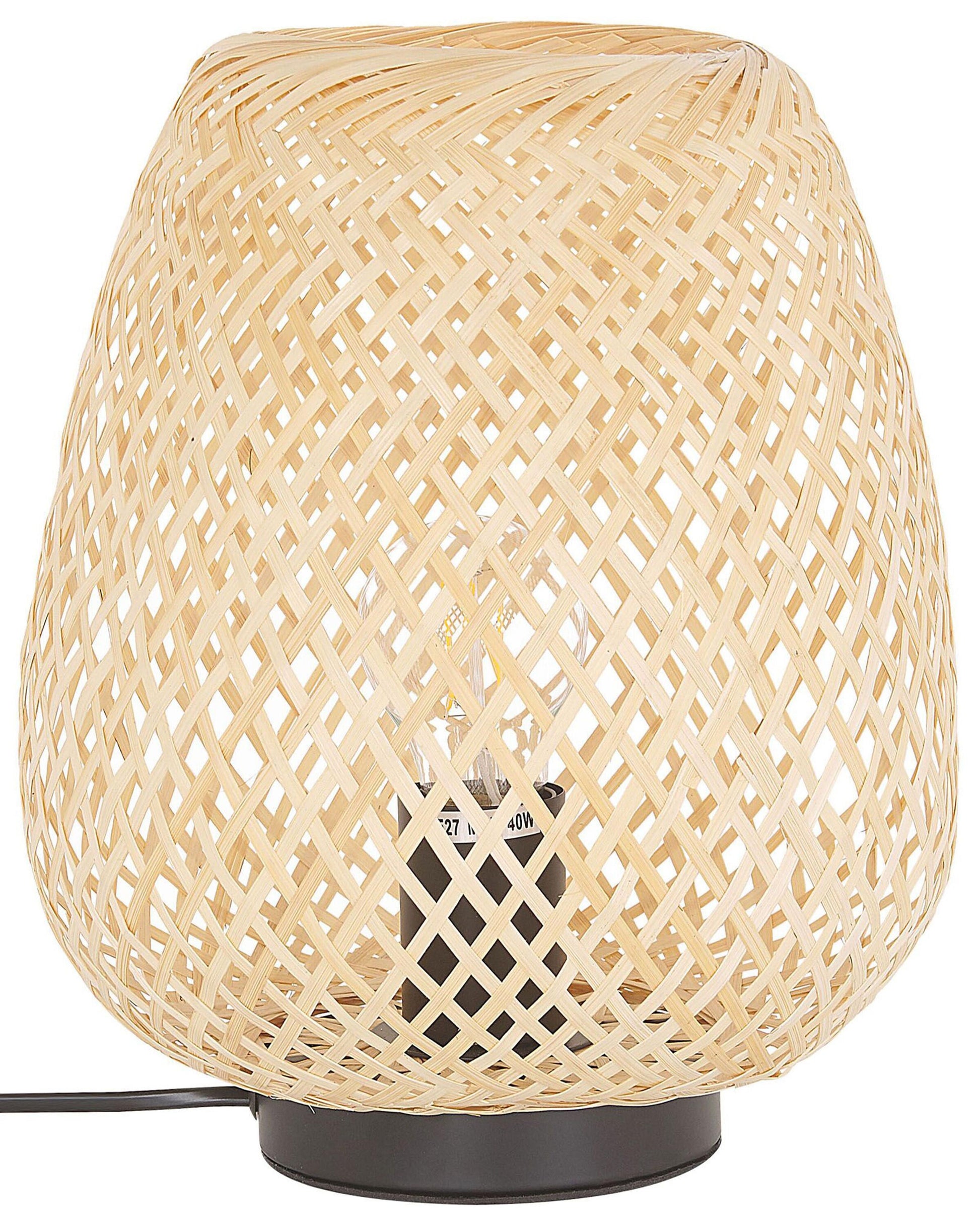  Table Lamp BOMU Bamboo Wood Light Brown