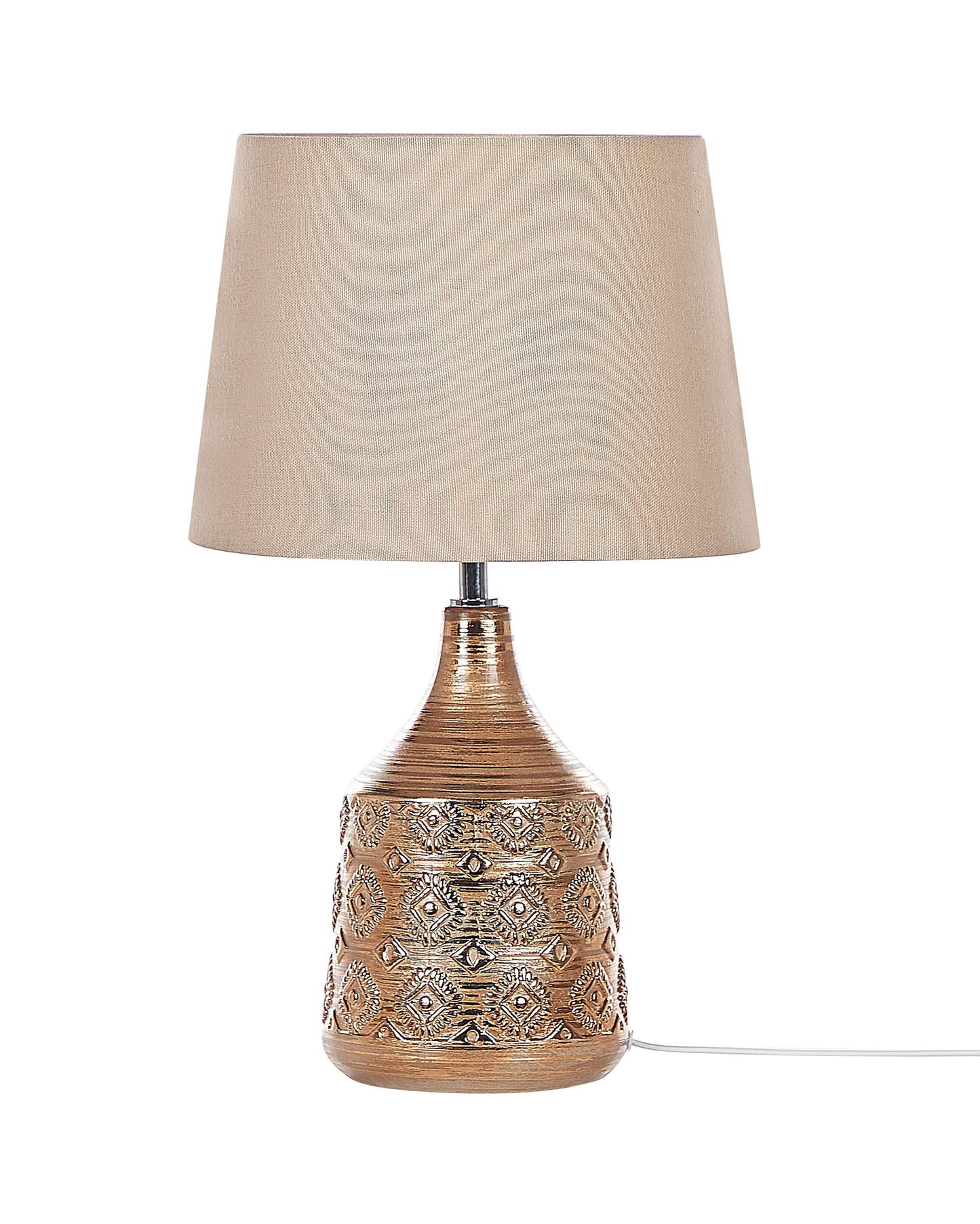  Table Lamp WARI Ceramic Golden Brown