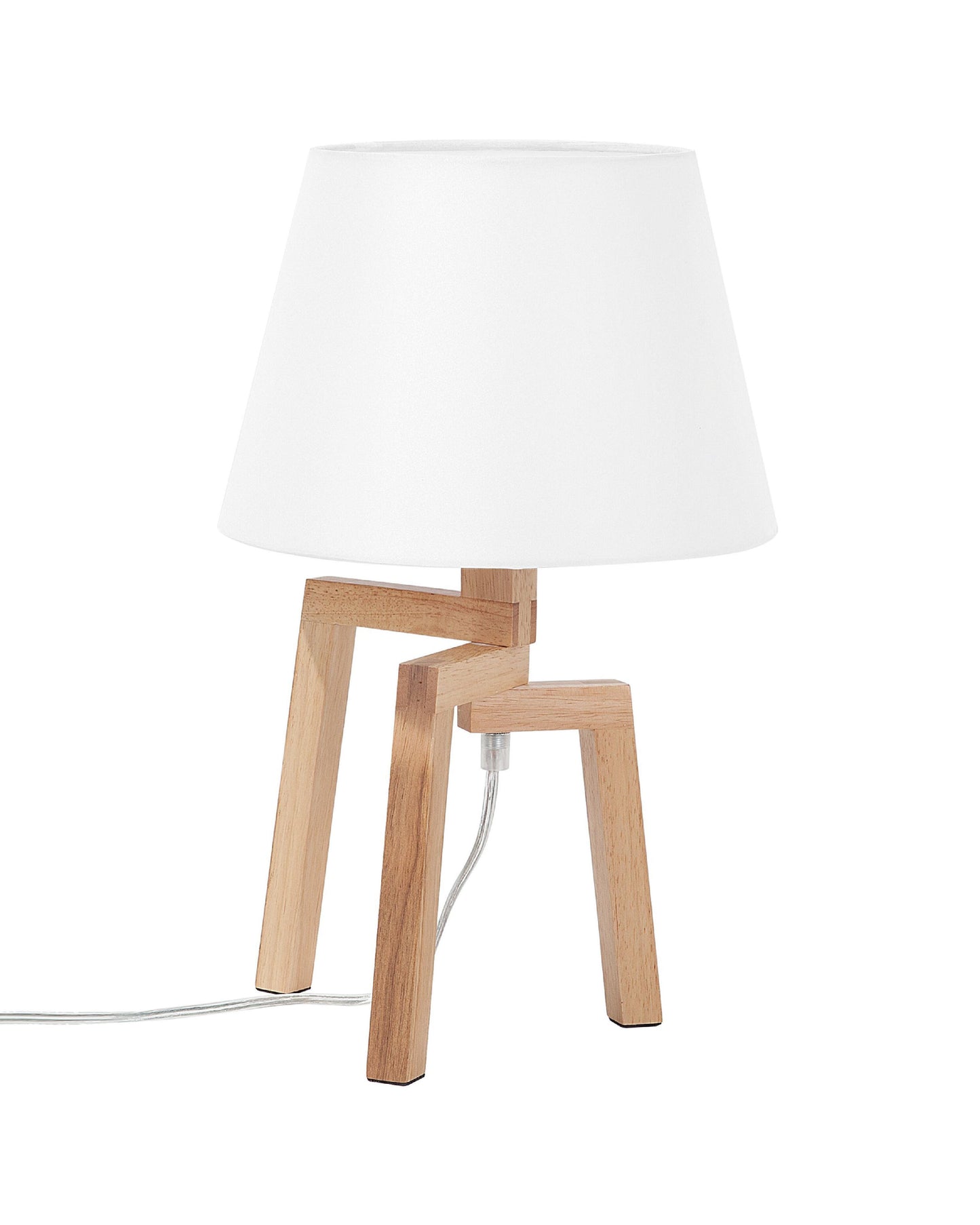  Table Lamp NALON Oak Wood Brown/ White