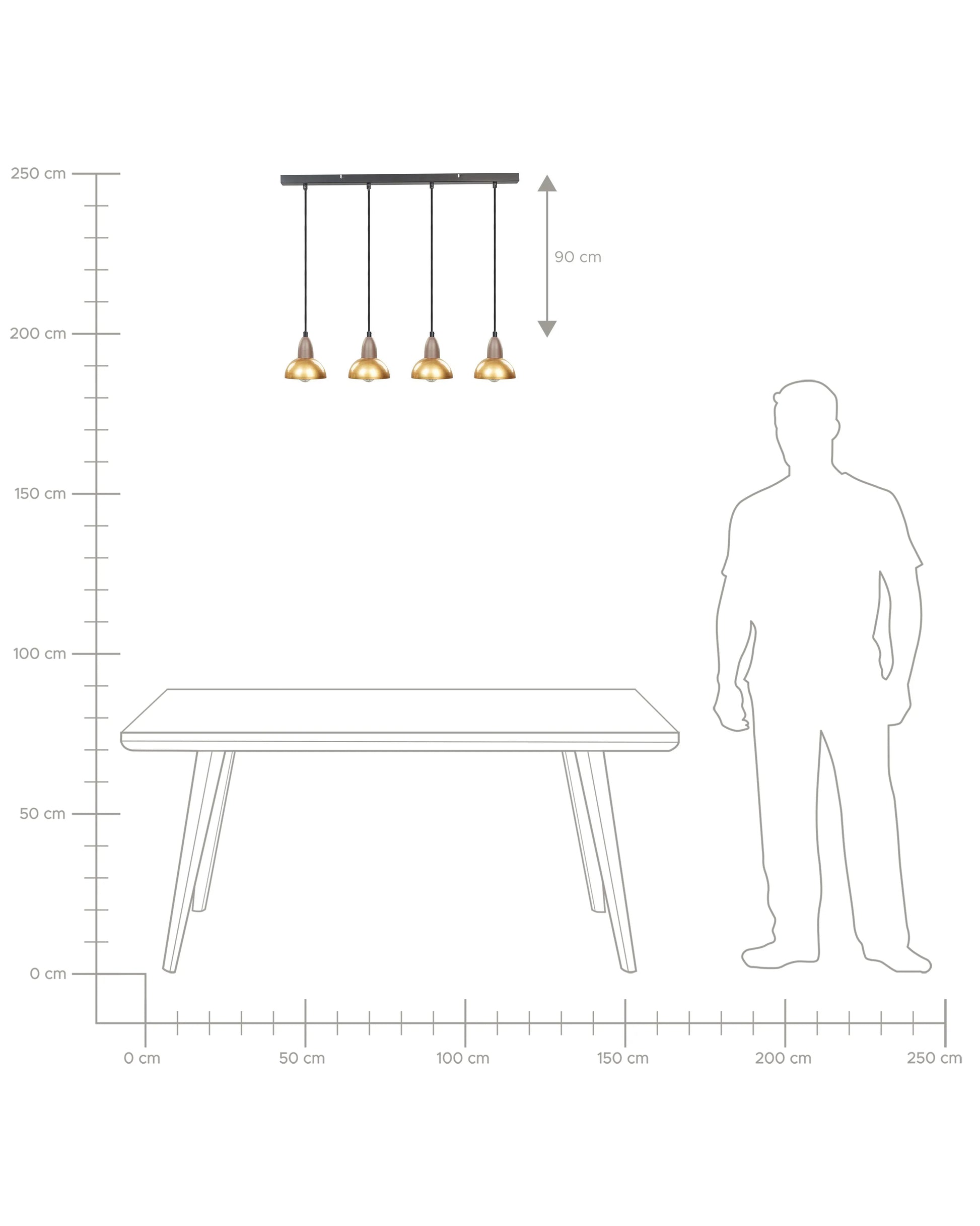 Pendant Lamp CASTALY Metal Brass