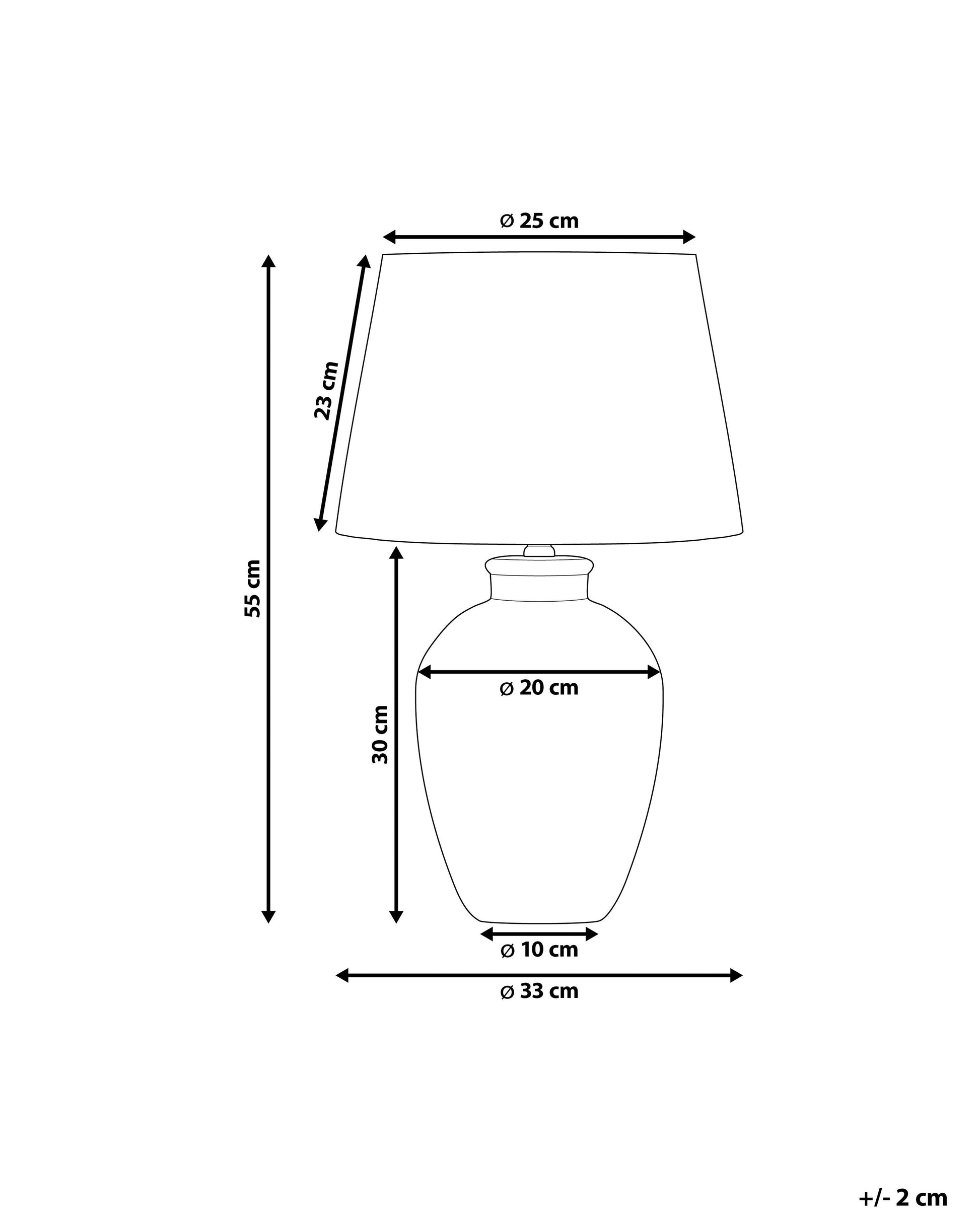  Table Lamp ARCOS Ceramic Grey