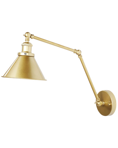  Set Of 2 Wall Lamps NARVA Adjustable Metal Gold