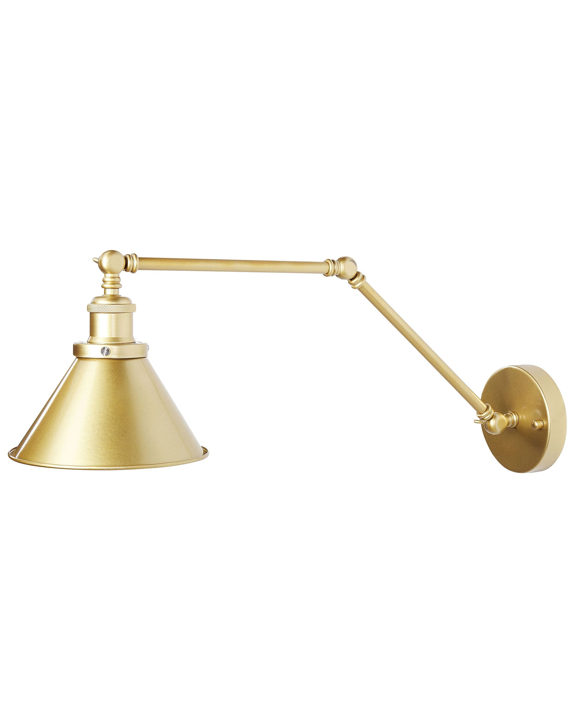  Set Of 2 Wall Lamps NARVA Adjustable Metal Gold