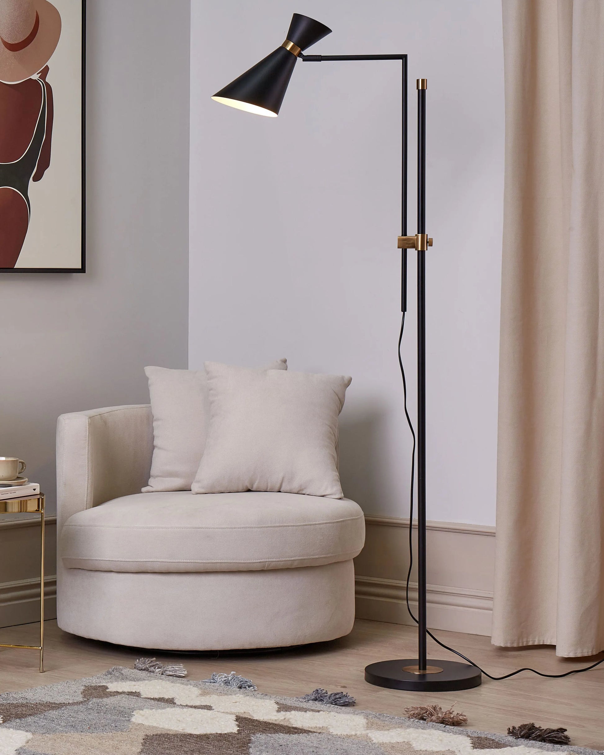  Floor Lamp MELAWI Metal Black