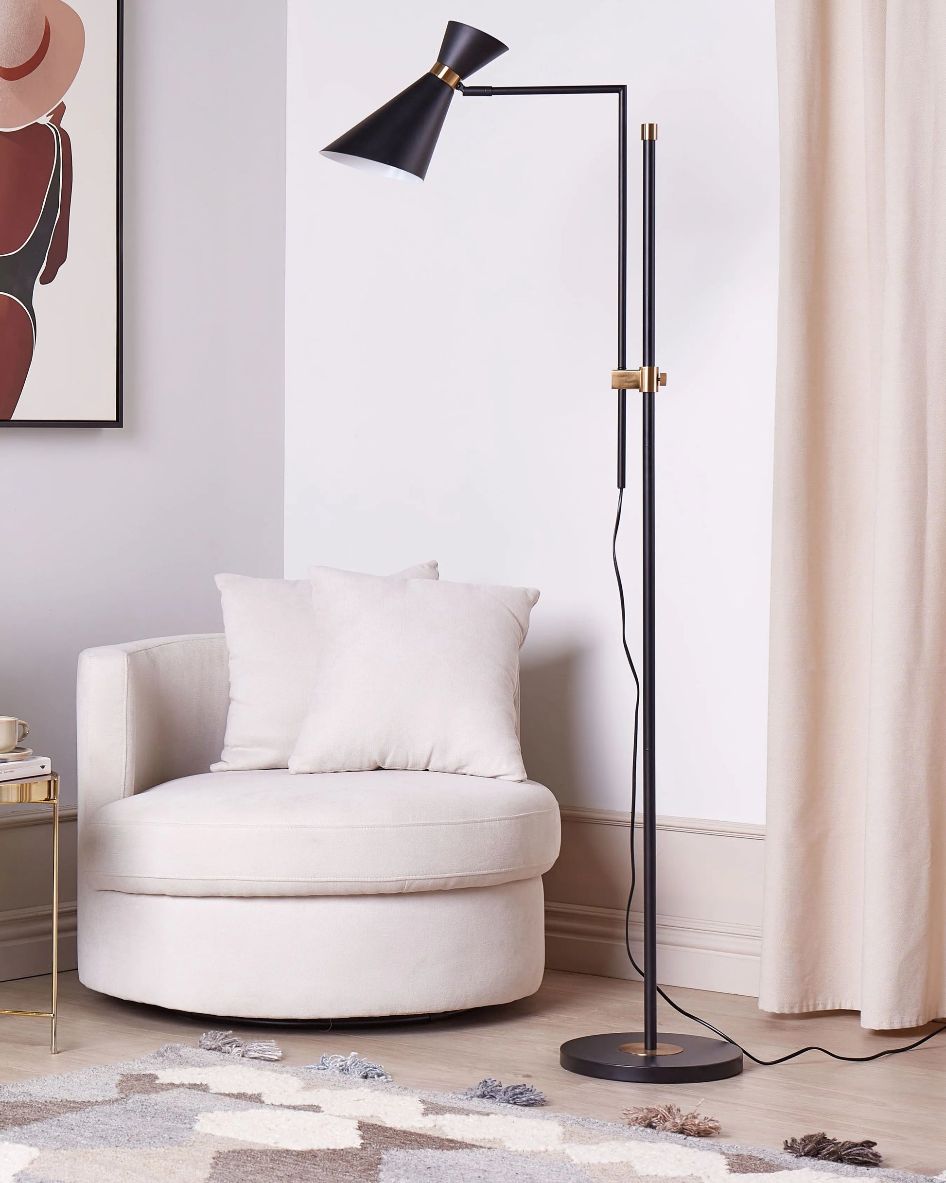  Floor Lamp MELAWI Metal Black