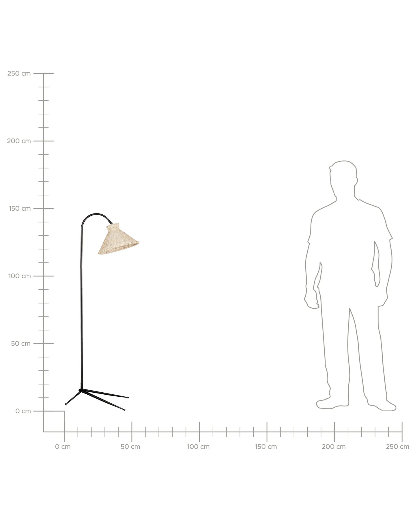  Floor Lamp KERIAN Rattan Natural