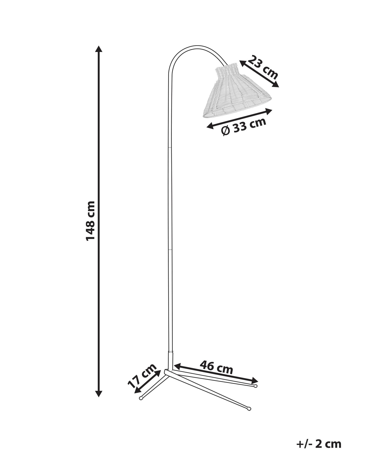  Floor Lamp KERIAN Rattan Natural