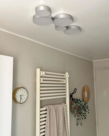  LED Ceiling Lamp LUGA Metal Silver