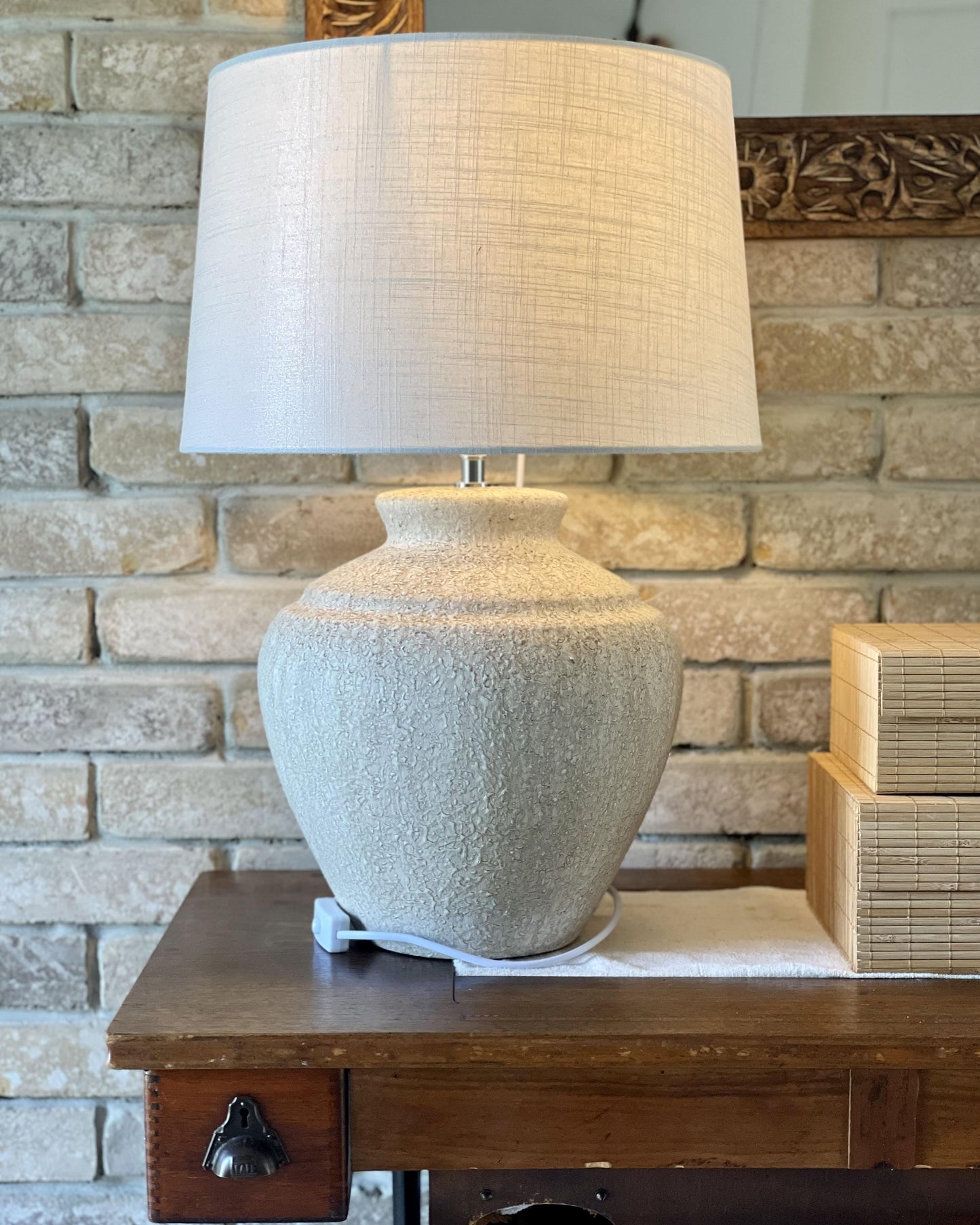  Table Lamp CAINE Ceramic Light Beige