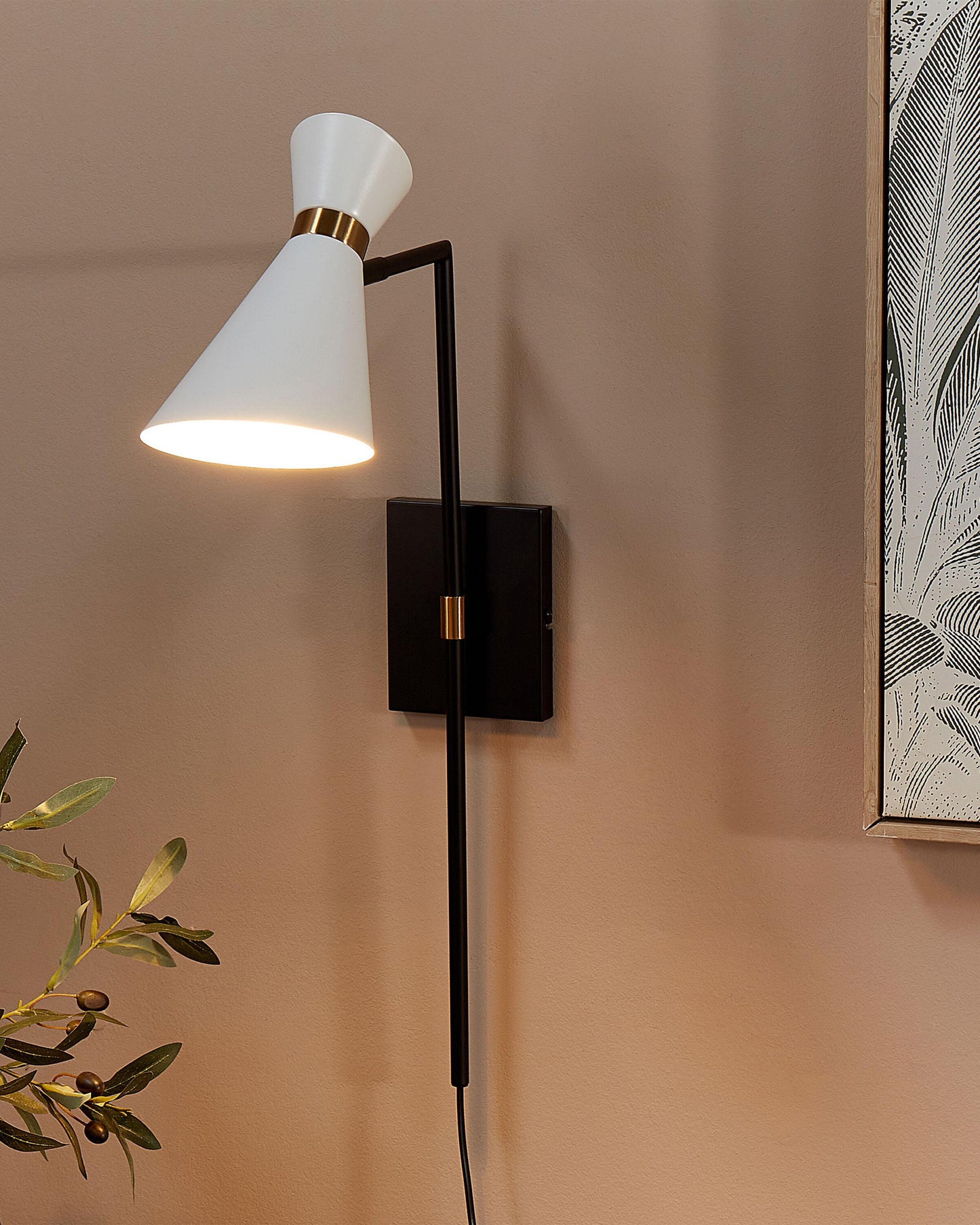  Wall Lamp MELAWI Adjustable Metal White