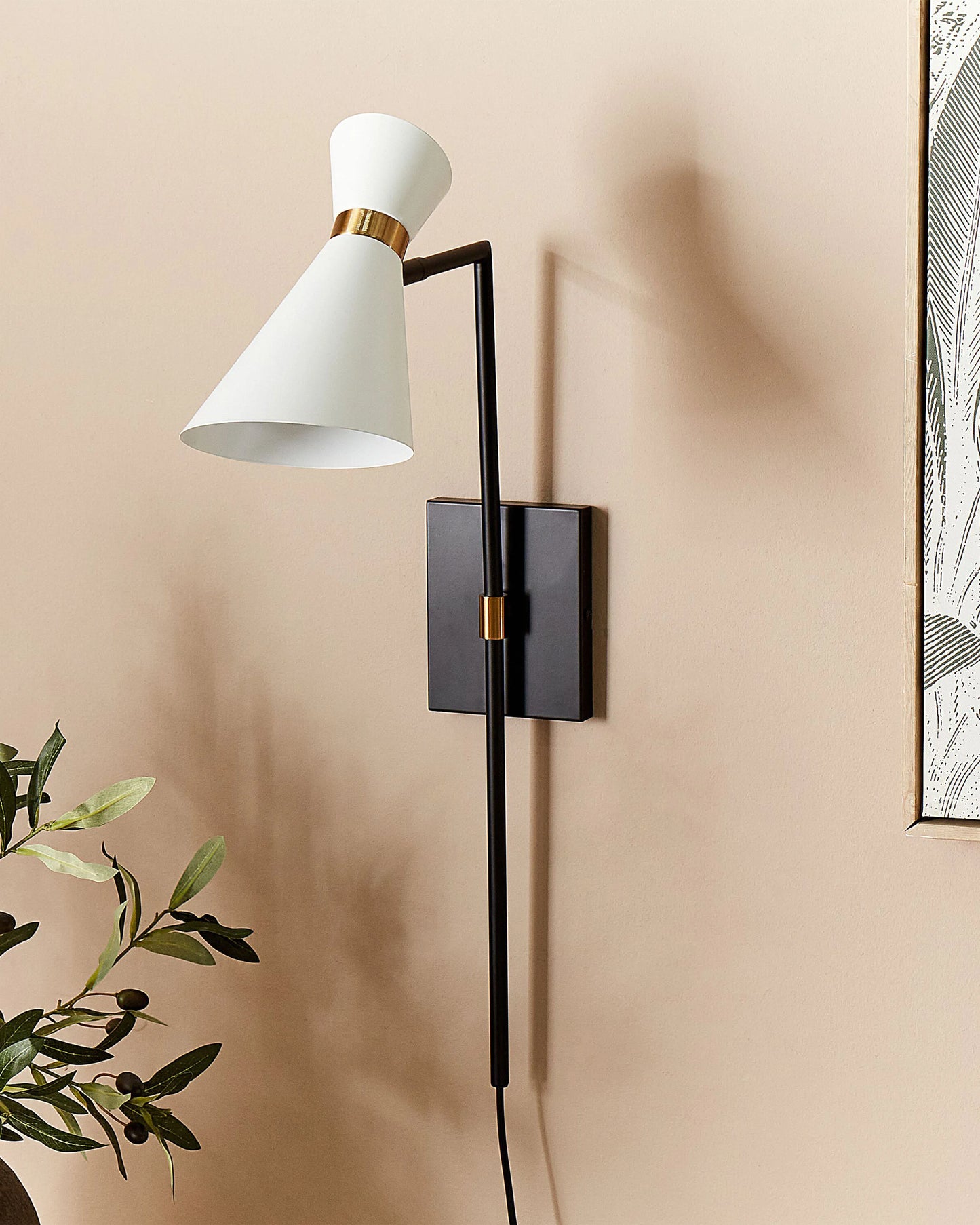  Wall Lamp MELAWI Adjustable Metal White