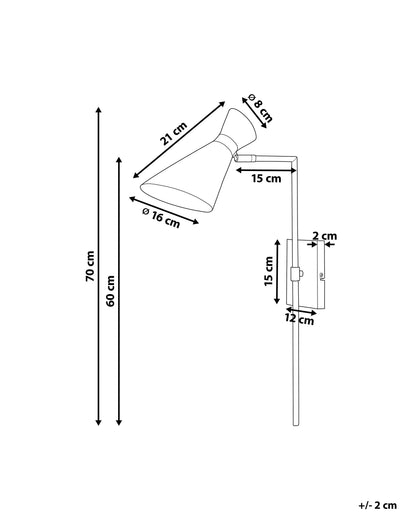 Wall Lamp MELAWI Adjustable Metal White