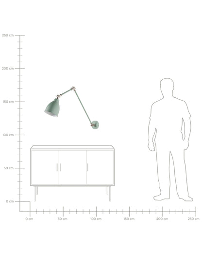  Wall Lamp MISSISSIPPI Adjustable Metal Light Green