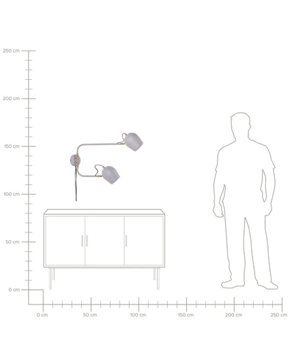  Wall Lamp ESTRELLA Adjustable Metal Light Grey