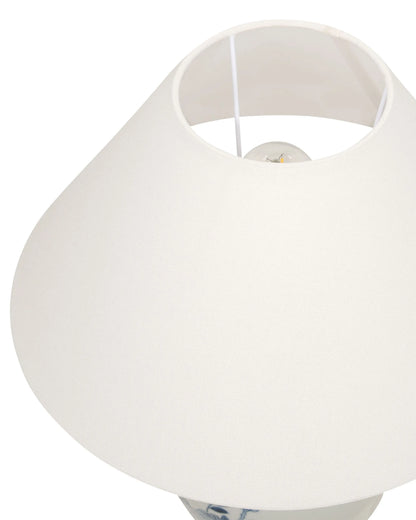  Table Lamp MAGROS Porcelain White/ Blue