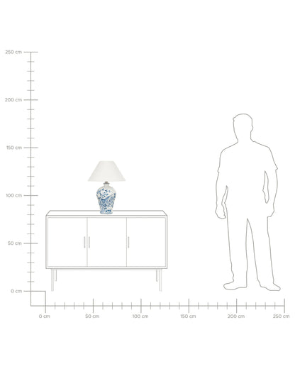  Table Lamp MAGROS Porcelain White/ Blue