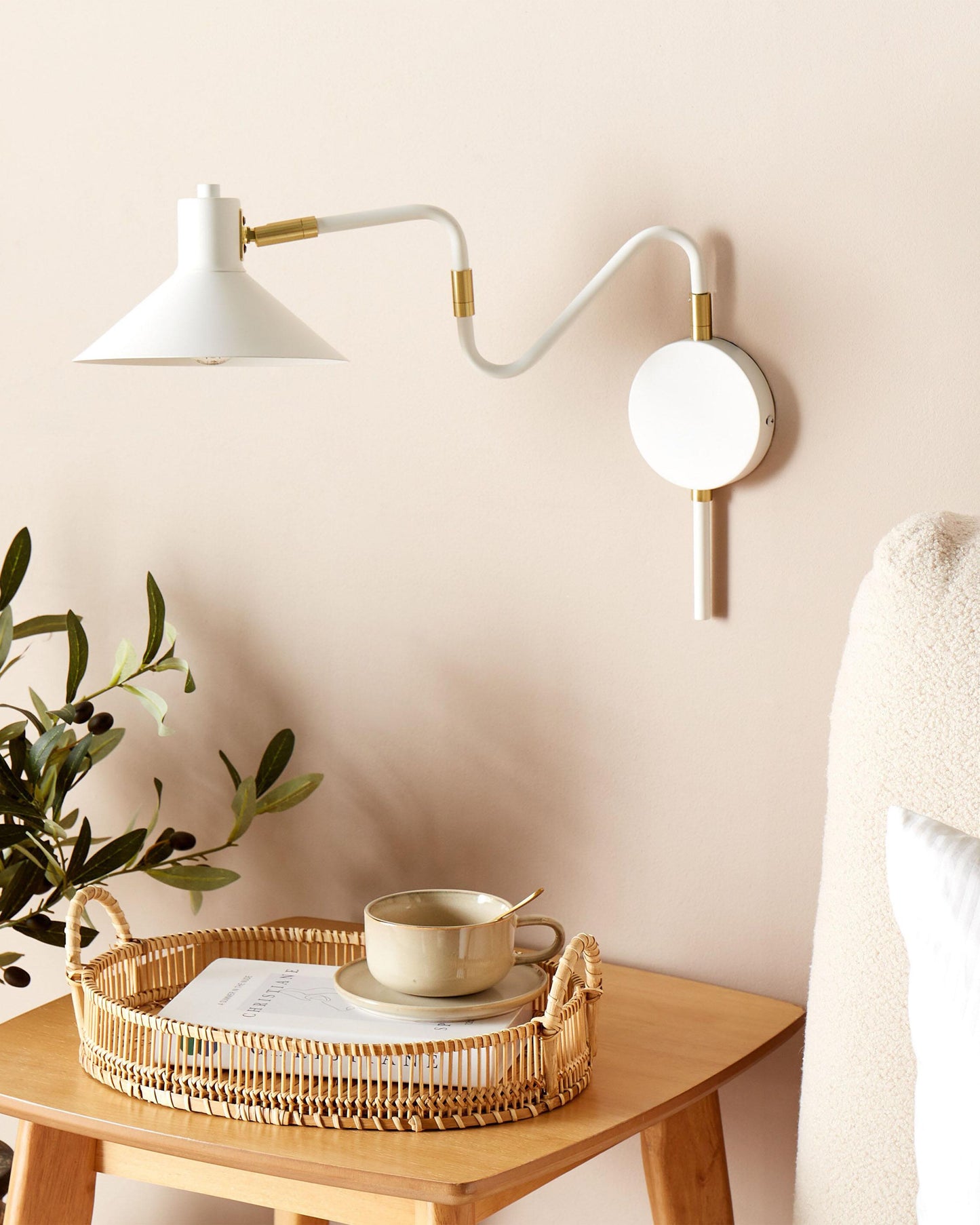  Wall Lamp BALIEM Adjustable Metal White