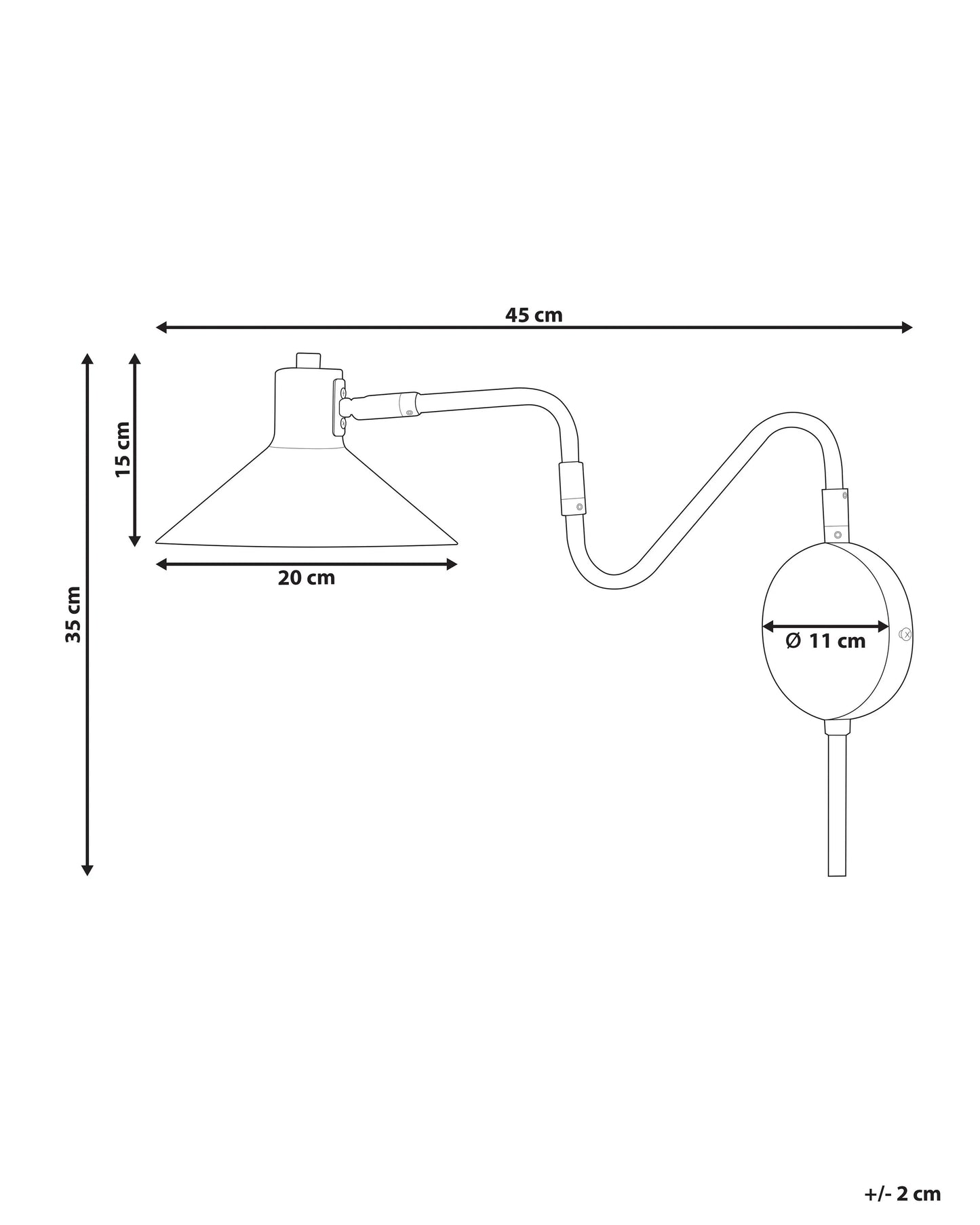  Wall Lamp BALIEM Adjustable Metal White