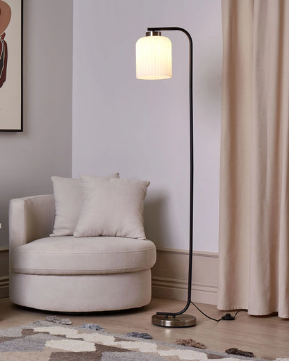  Floor Lamp CAUDELO Metal Black/ White