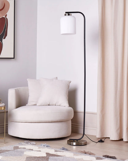  Floor Lamp CAUDELO Metal Black/ White