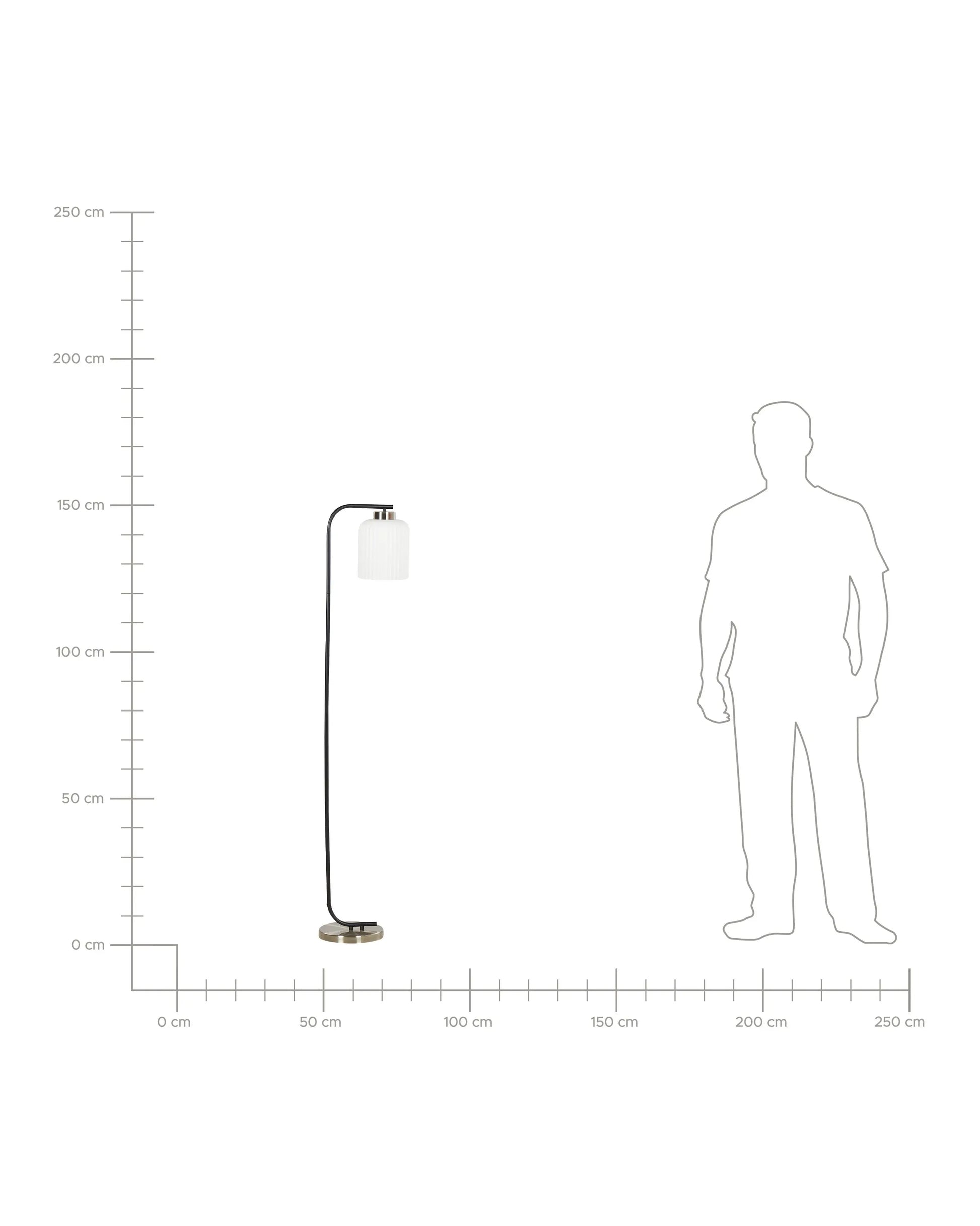  Floor Lamp CAUDELO Metal Black/ White