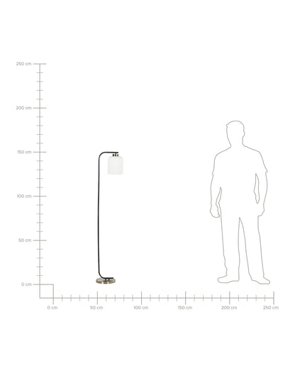  Floor Lamp CAUDELO Metal Black/ White
