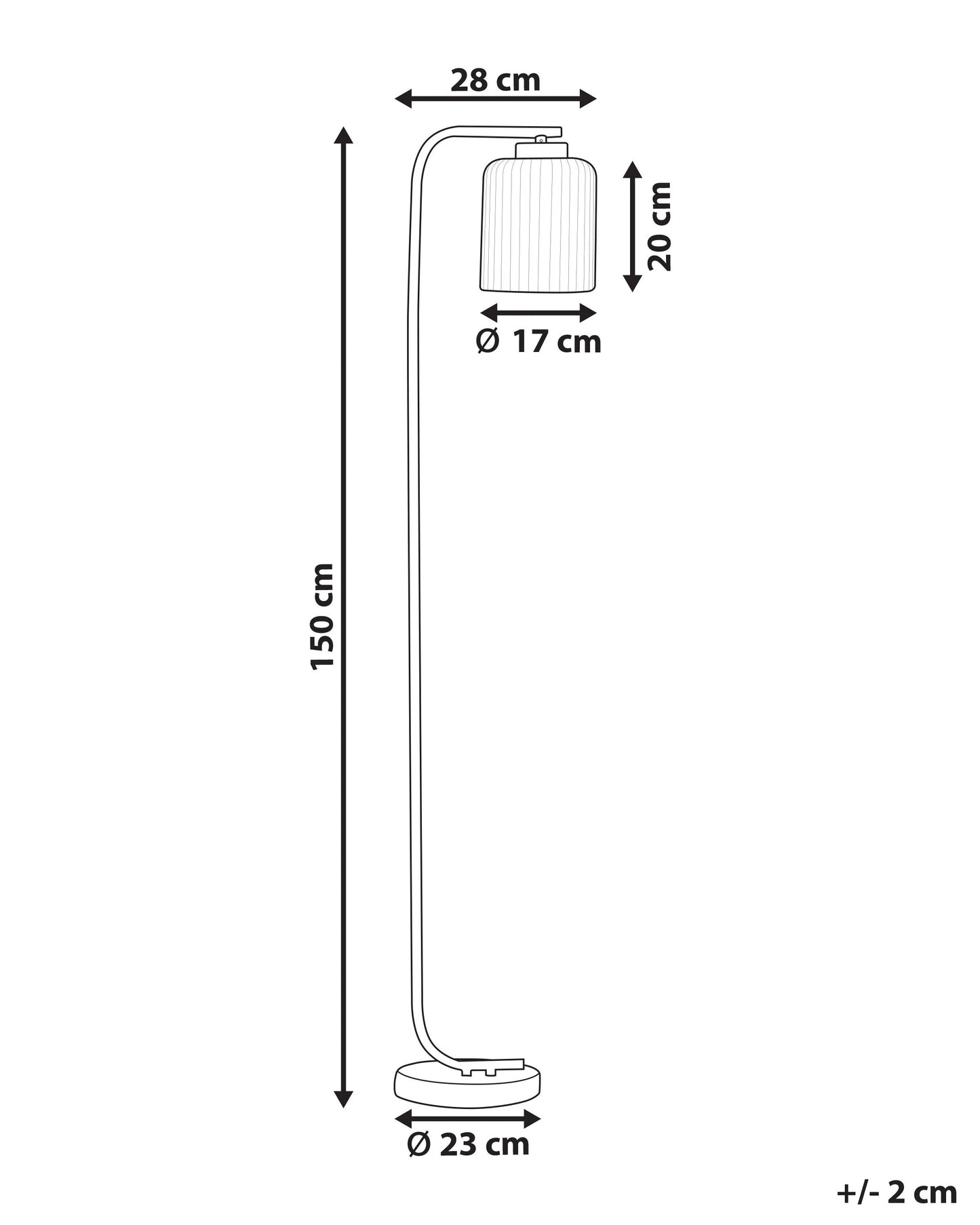 Floor Lamp CAUDELO Metal Black/ White