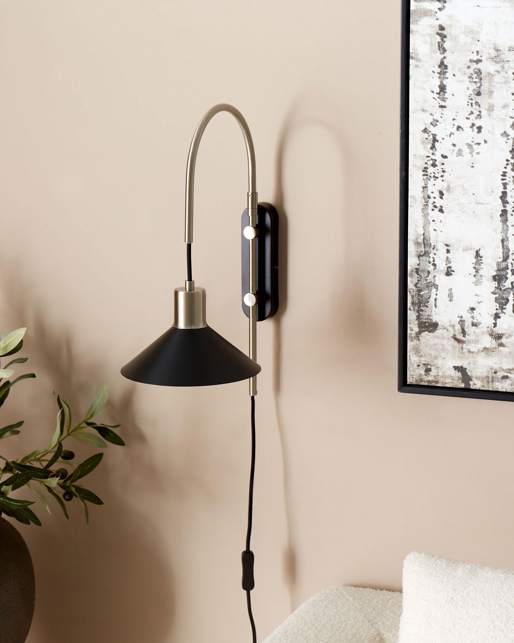  Wall Lamp SISSA Adjustable Metal Black