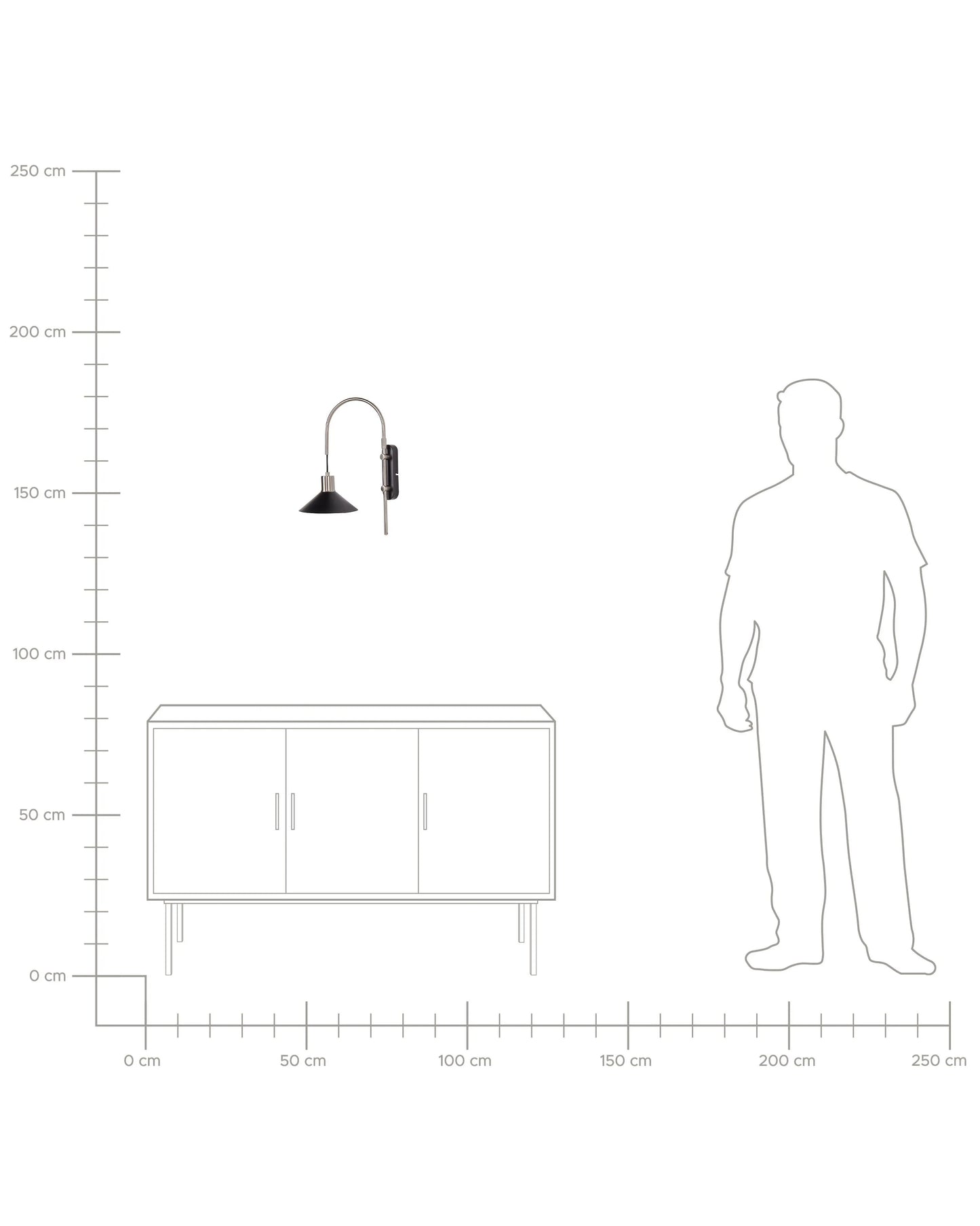  Wall Lamp SISSA Adjustable Metal Black