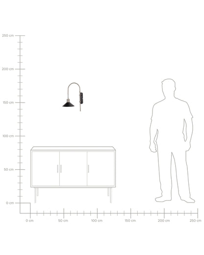  Wall Lamp SISSA Adjustable Metal Black