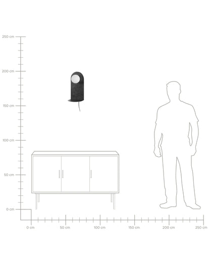  Wall Lamp MAPI With Shelf Metal Graphite Grey