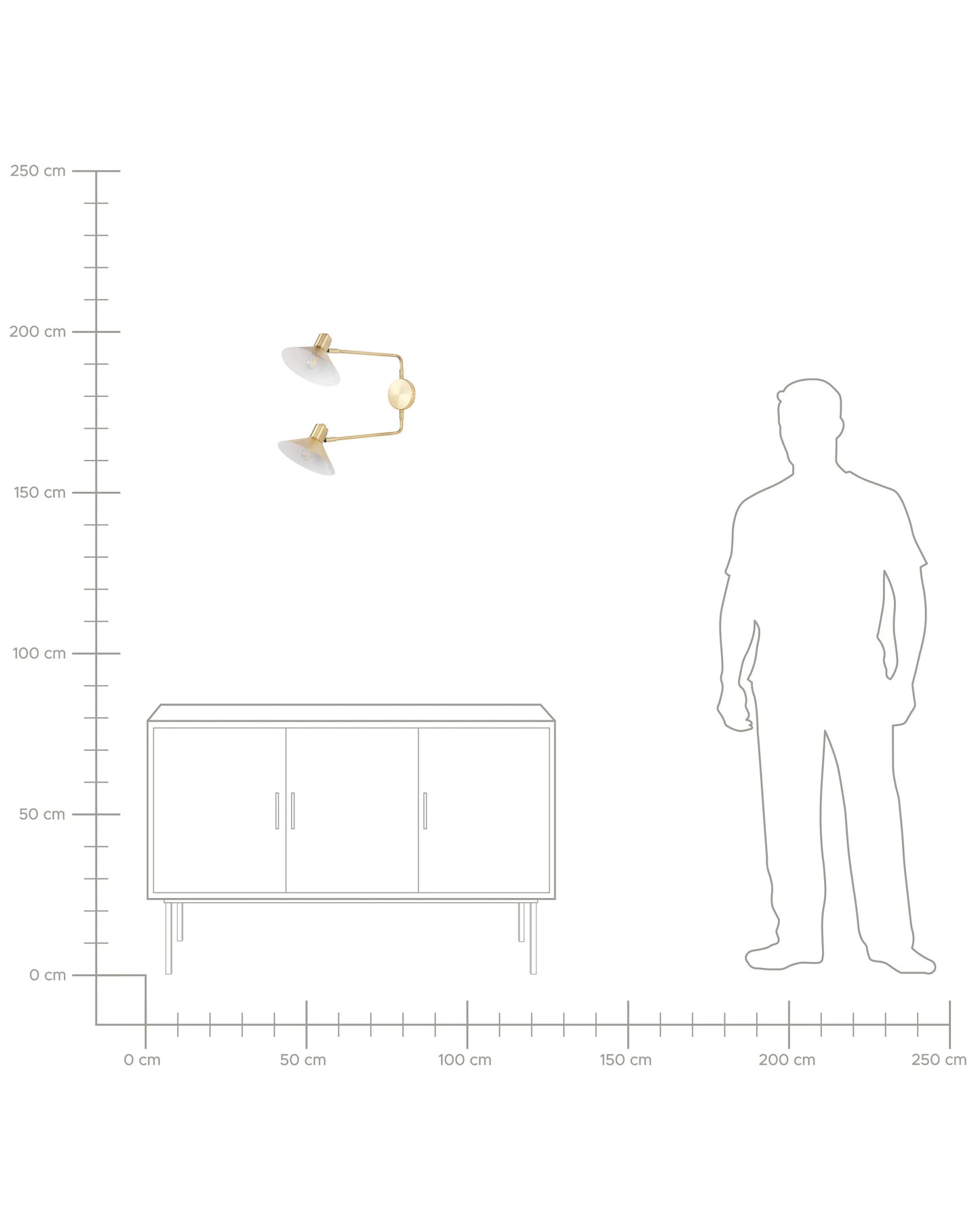  Wall Lamp KADASSA Adjustable Metal Gold