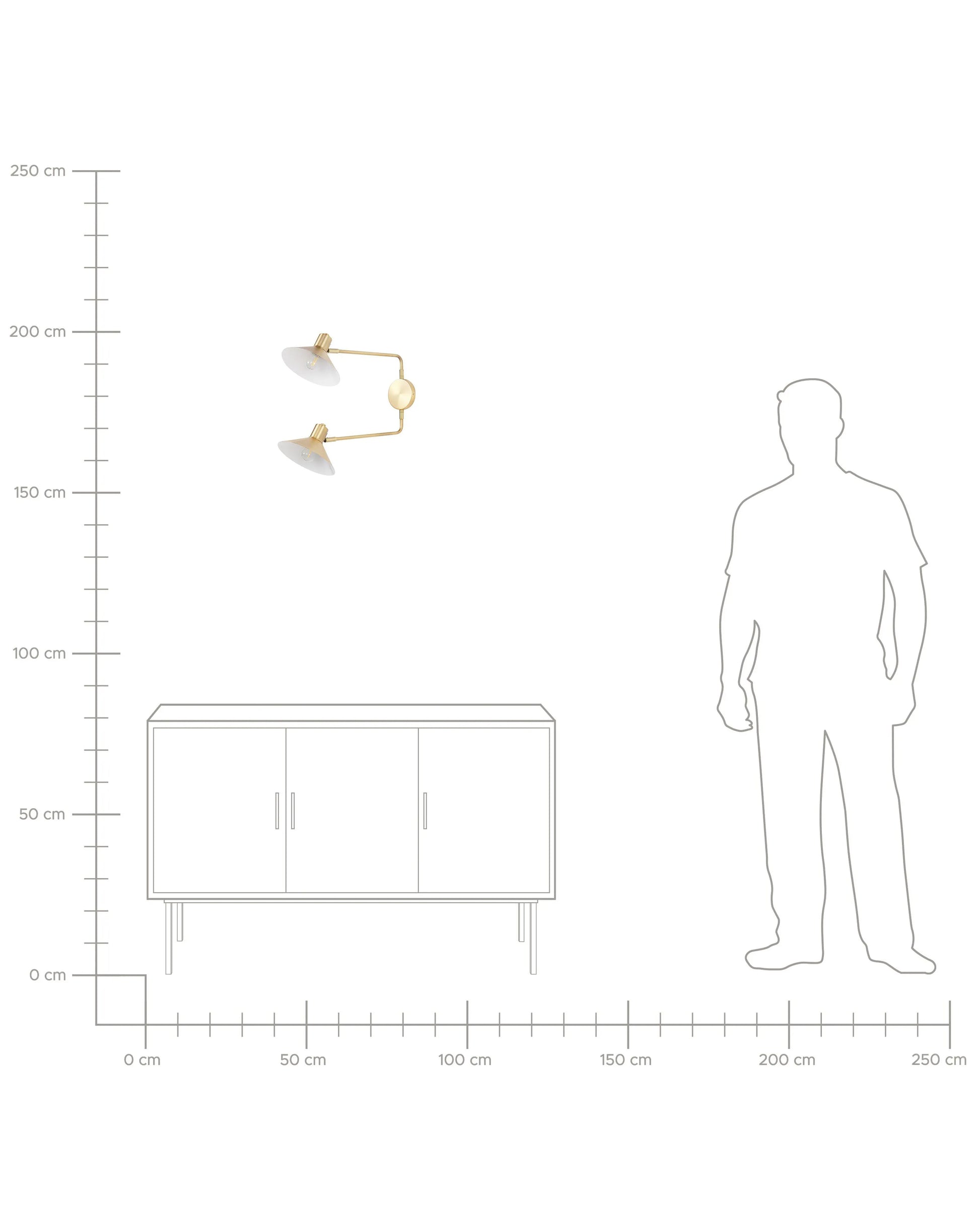  Wall Lamp KADASSA Adjustable Metal Gold