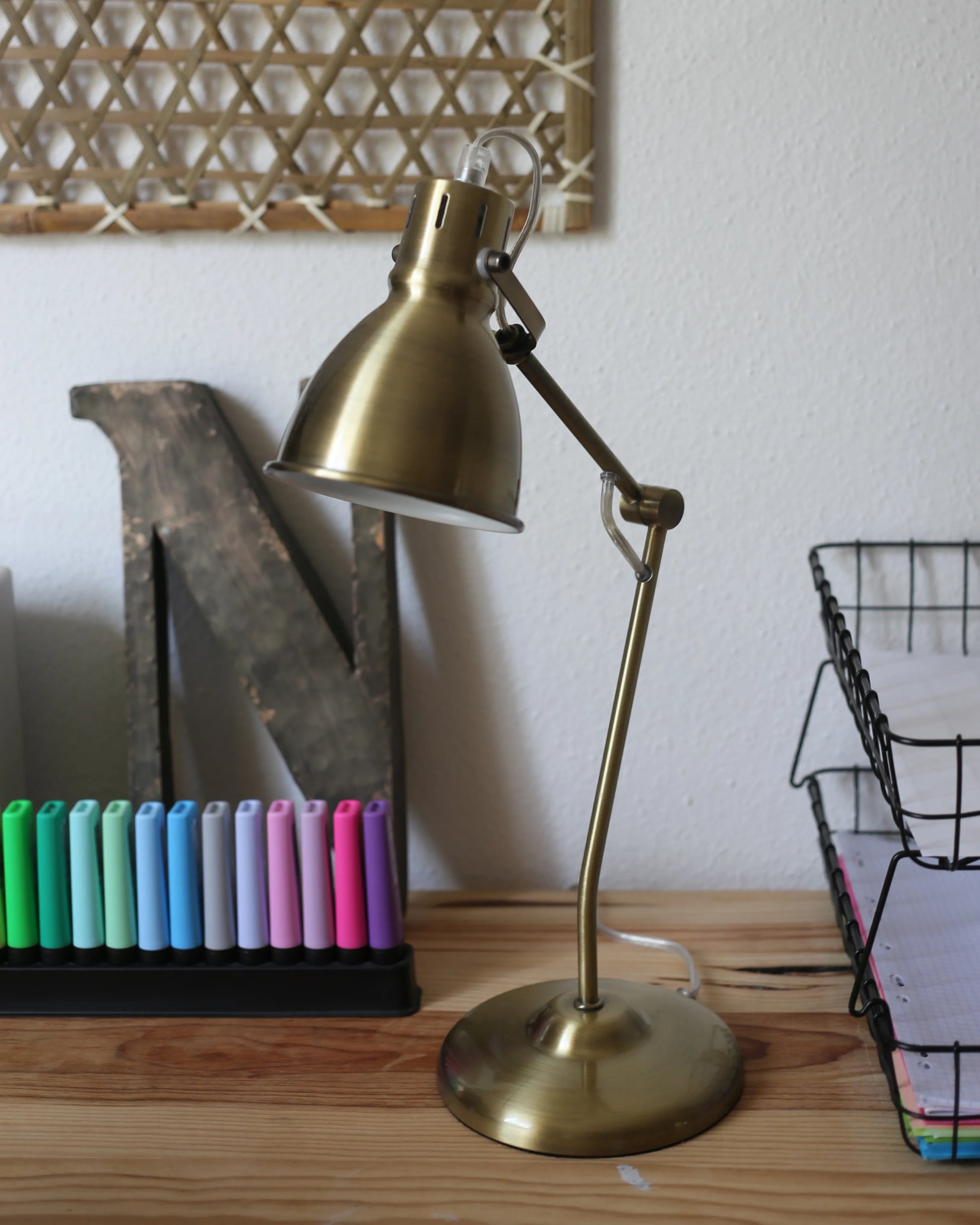  Desk Lamp MONSAN Adjustable Metal Brass