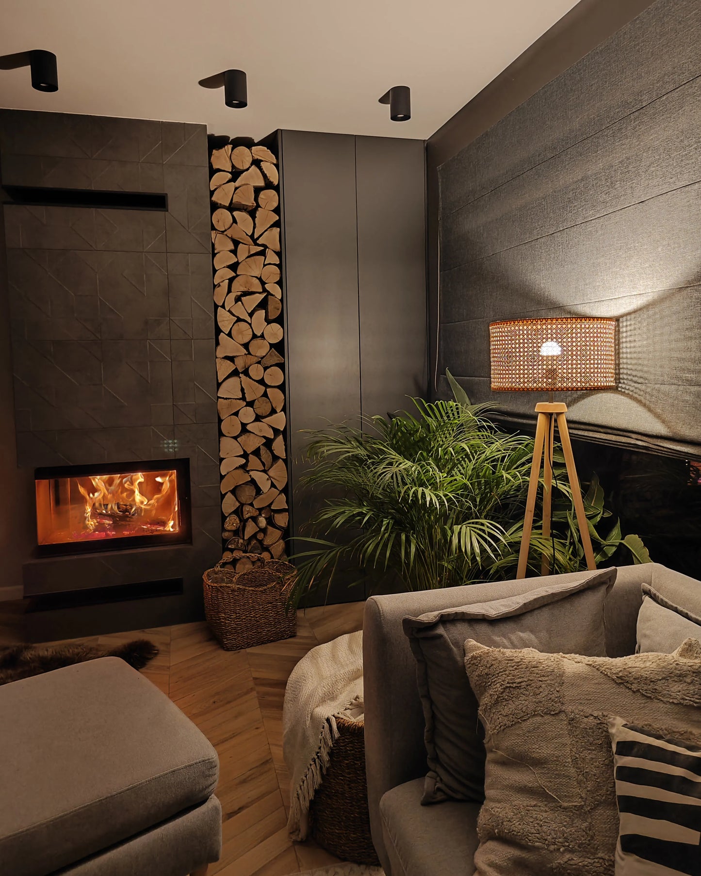  Floor Lamp PENTON Rattan Natural
