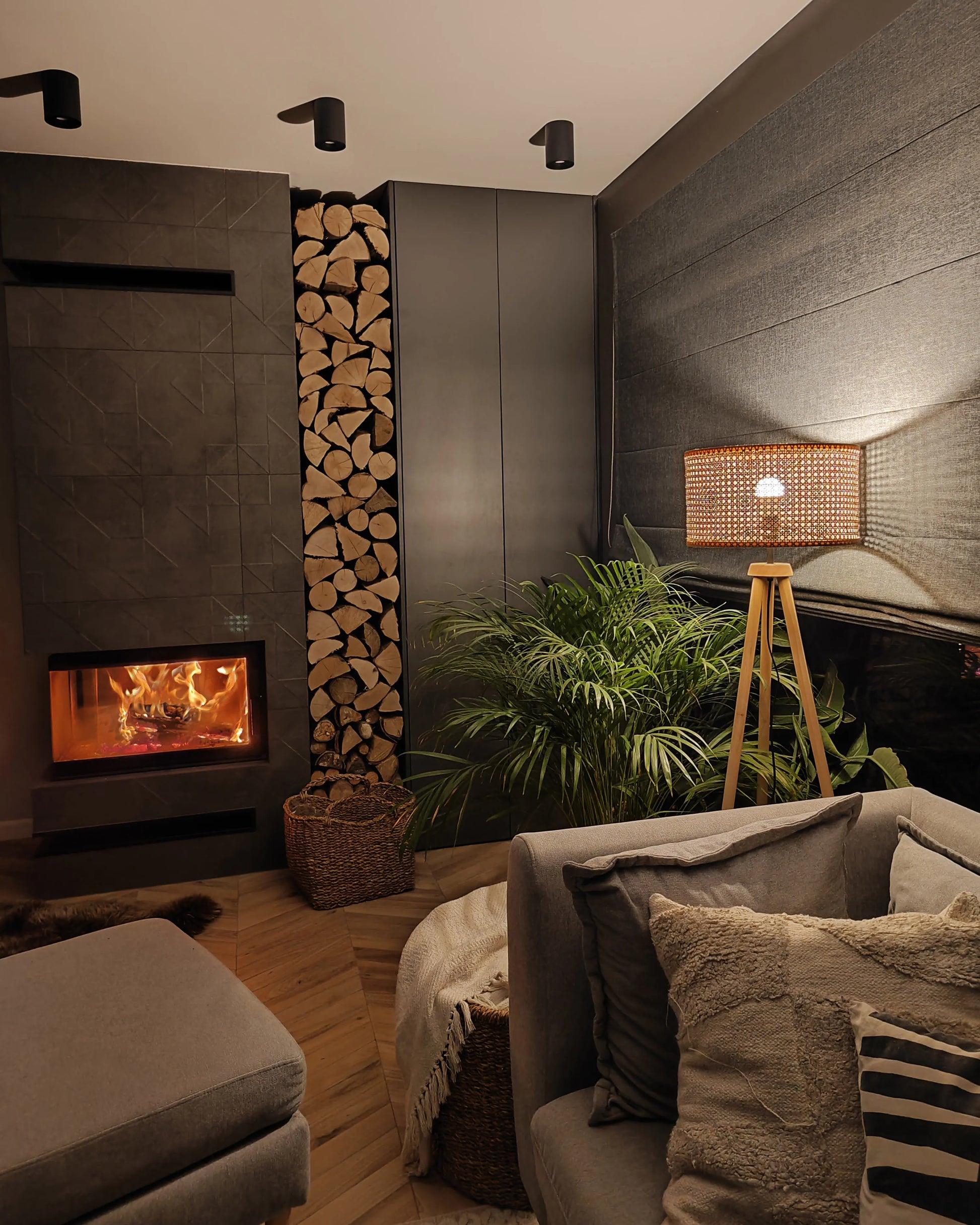  Floor Lamp PENTON Rattan Natural
