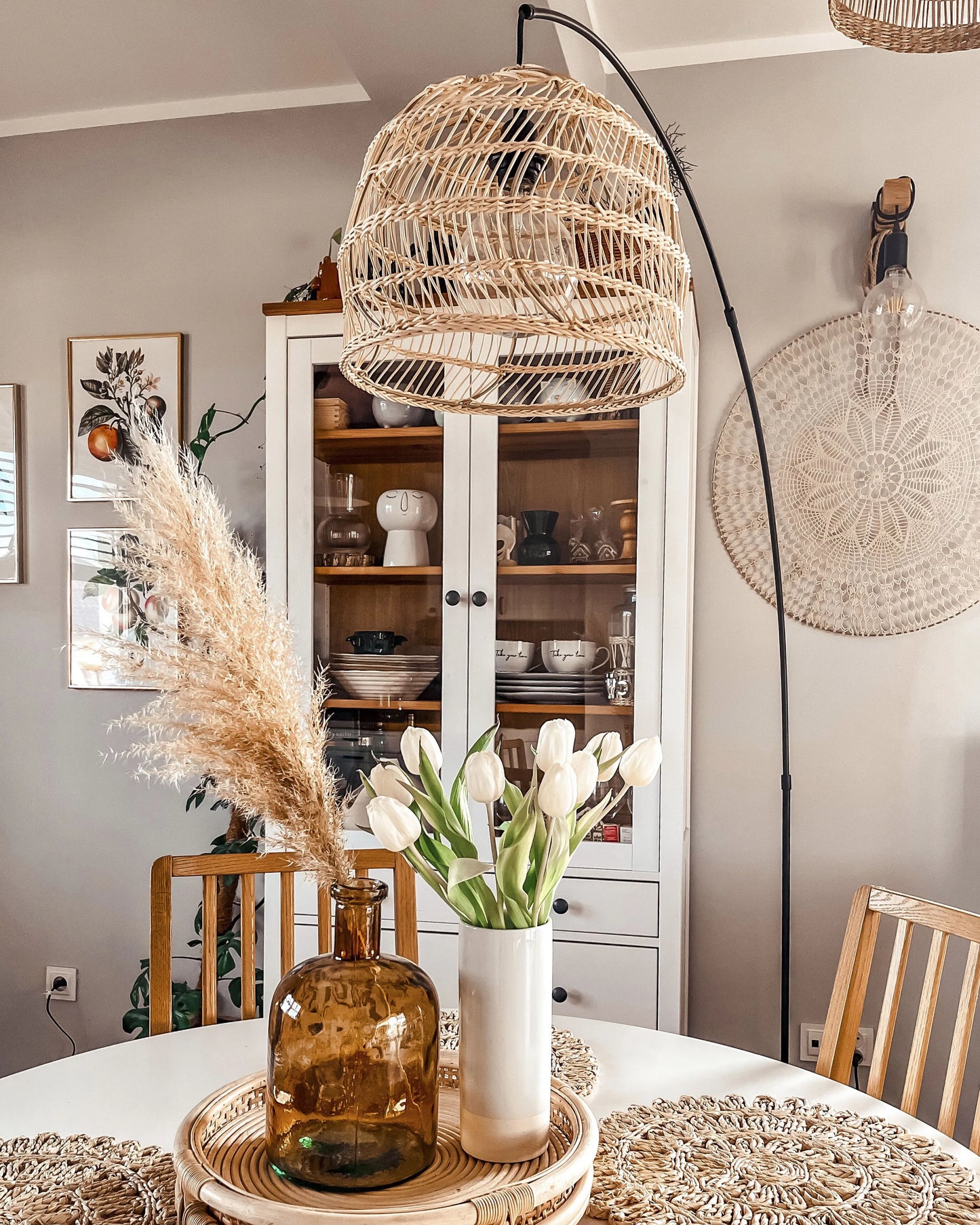  Floor Lamp GUAVIARE Rattan Beige