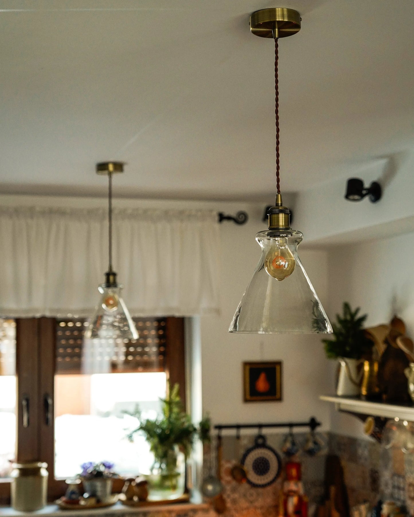  Pendant Lamp BERGANTES Glass Transparent