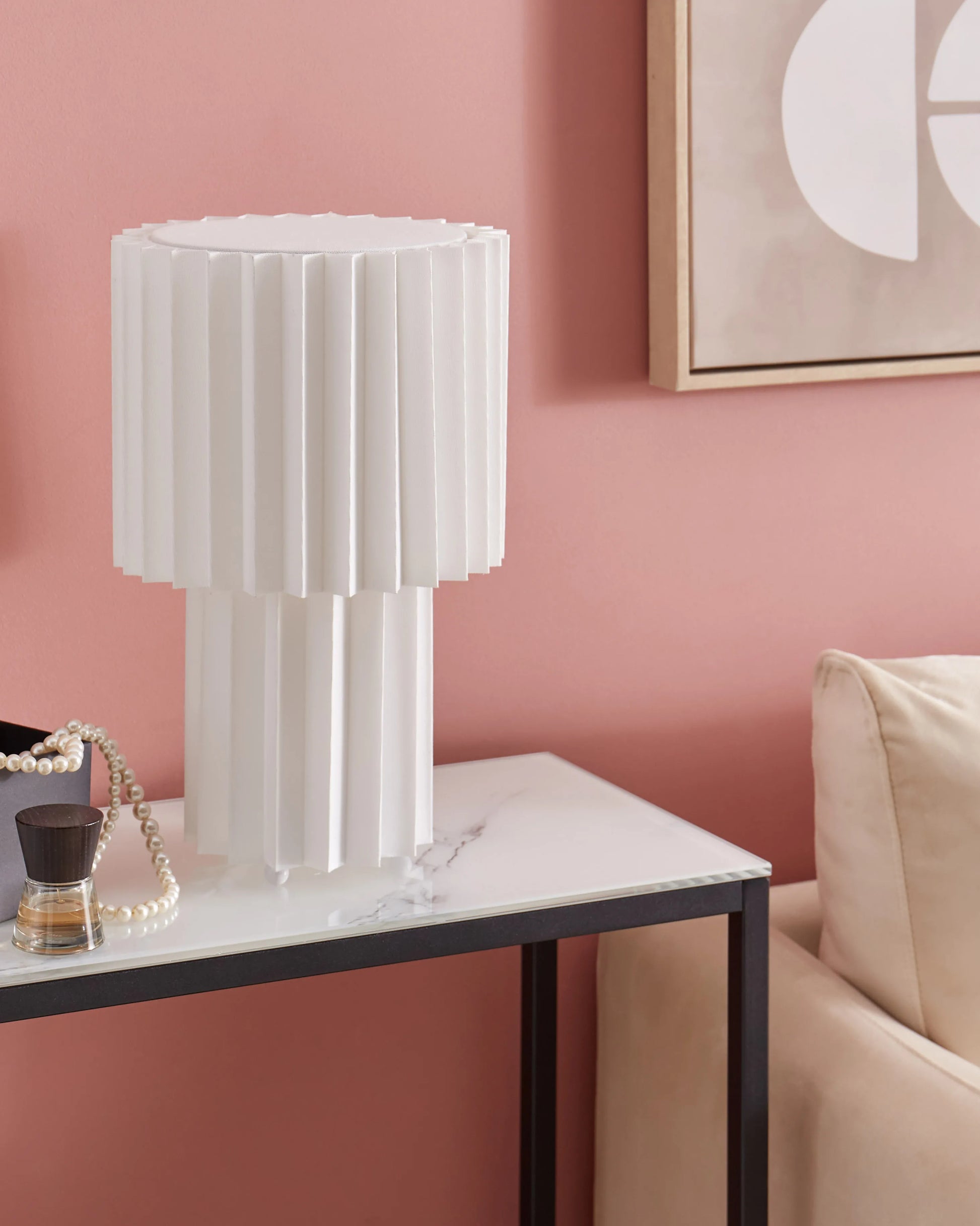 Table Lamp ALFEIOS Linen White
