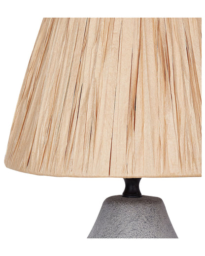  Set Of 2 Table Lamps ARWADITO Ceramic Grey