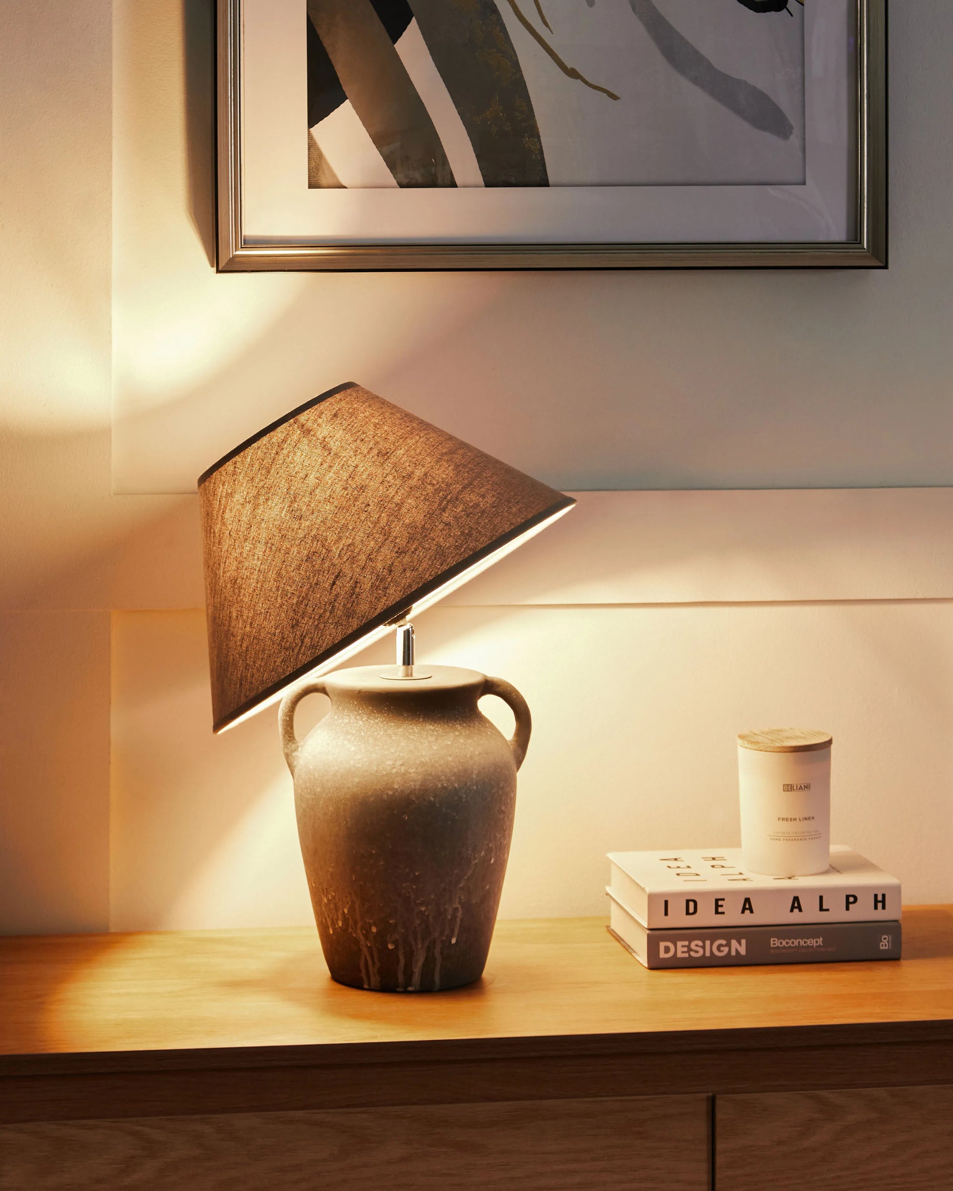  Table Lamp AGEFET Ceramic Grey