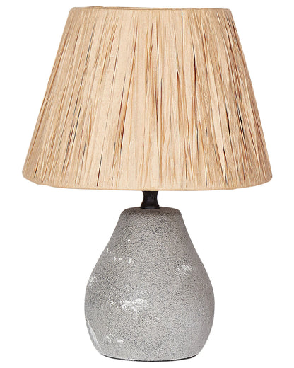  Set Of 2 Table Lamps ARWADITO Ceramic Grey