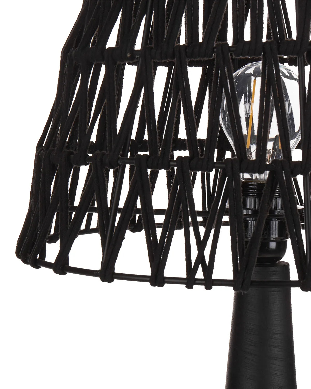  Table Lamp PELLEJAS Mango Wood Black