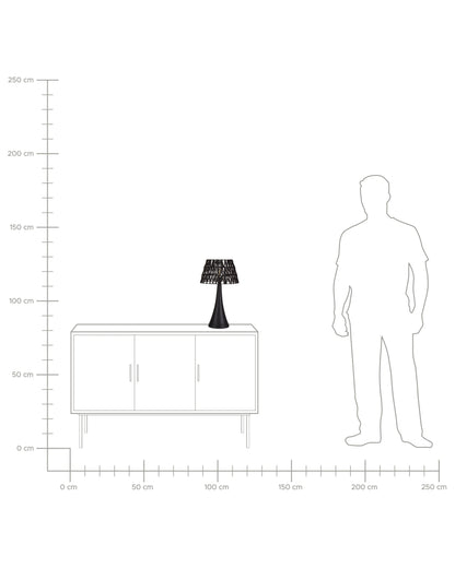  Table Lamp PELLEJAS Mango Wood Black